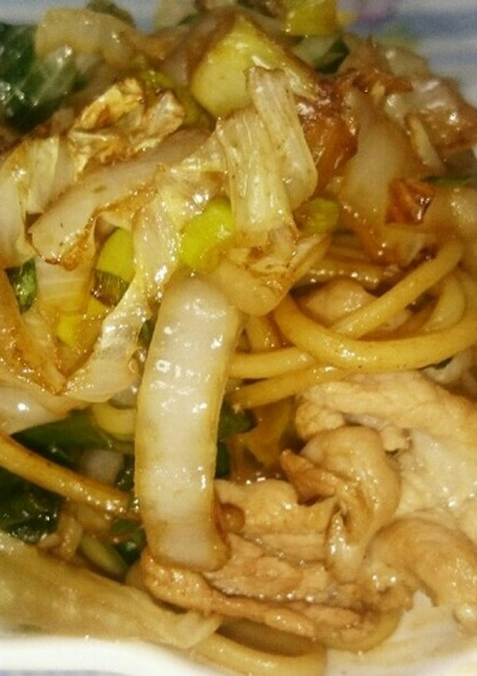 お弁当用白菜ネギ焼きそば-レシピのメイン写真