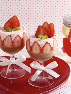 バレンタインに♡チョコとイチゴのムース♡-レシピのメイン写真