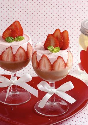 バレンタインに♡チョコとイチゴのムース♡-レシピのメイン写真