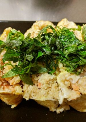 おからパウダーと鮭の中骨の巻き卵-レシピのメイン写真