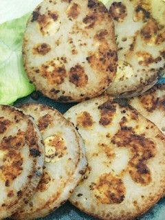 シャキッとレンコンの豆腐マスタード焼き-レシピのメイン写真
