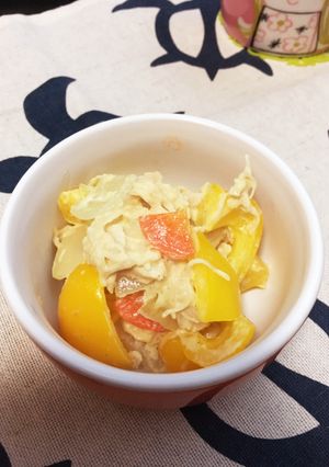 ササミとパプリカのマヨネーズサラダ♡-レシピのメイン写真
