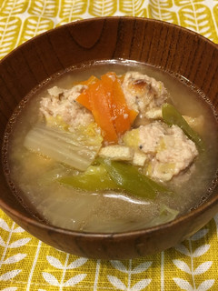 鶏肉団子の酒粕入りスープ-レシピのメイン写真