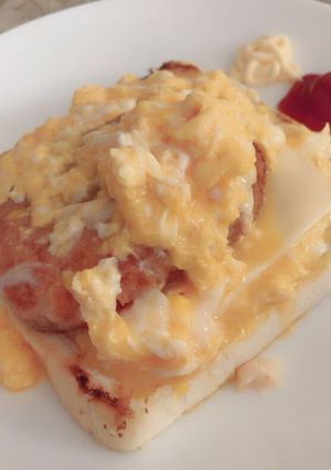 簡単 卵のせ食パン♡-レシピのメイン写真