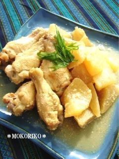 手羽元と大根のごまみそ煮-レシピのメイン写真