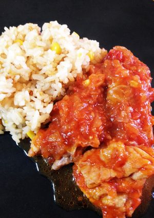 グリルで時短　チキンのトマト煮-レシピのメイン写真