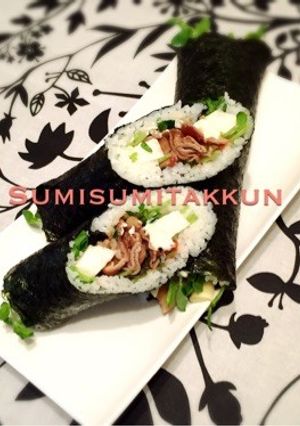 豚肉と梅シソ山芋恵方巻き☆-レシピのメイン写真