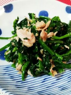 簡単!ツナとほうれん草のちょいマヨお浸し-レシピのメイン写真