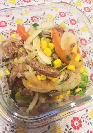 ☆お安い牛肉で簡単さっぱりサラダ☆-レシピのメイン写真