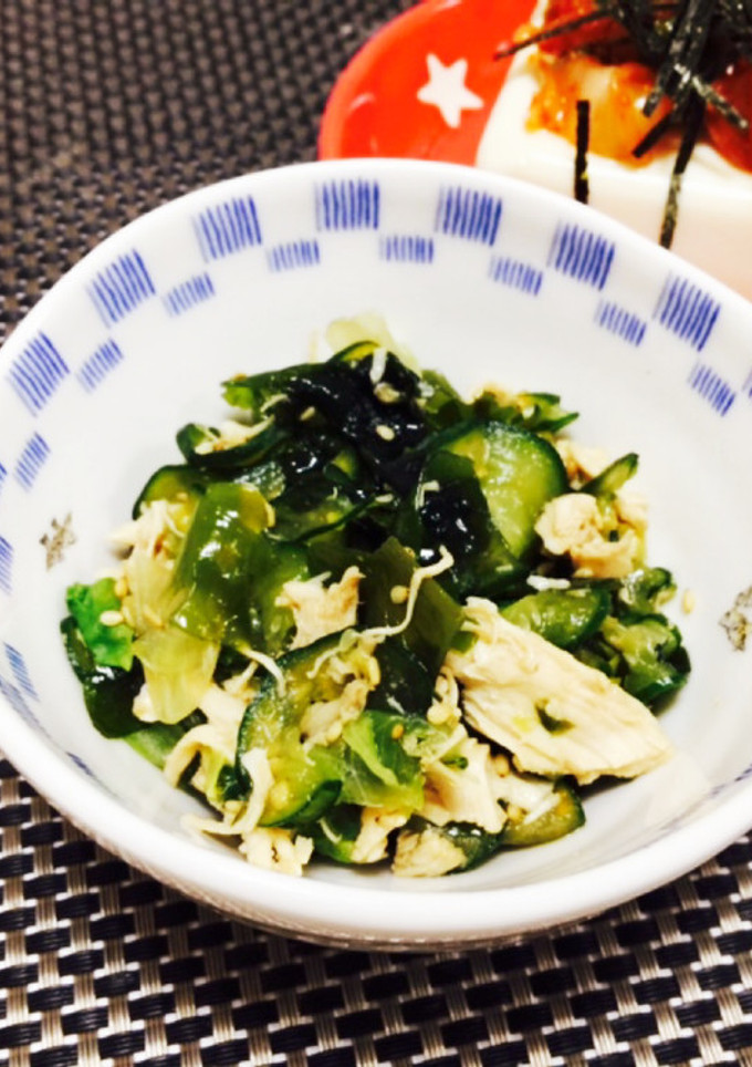 居酒屋風！わかめとささみのさっぱり和え-レシピのメイン写真