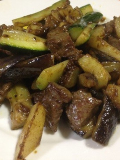 【減塩】ズッキーニと牛肉のカレー炒め-レシピのメイン写真