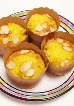 ハロウィンに!かぼちゃカップケーキ-レシピのメイン写真