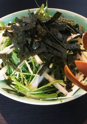 糖質制限♪水菜と大根のしゃきしゃきサラダ-レシピのメイン写真