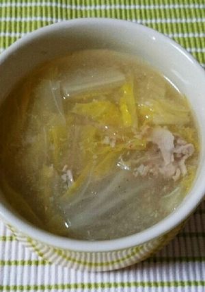 ～胡麻油香る～白菜と豚肉の中華スープ-レシピのメイン写真