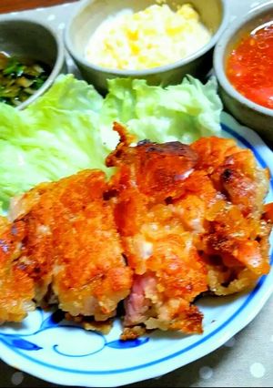 胸ムネ肉の揚げ焼き（ザンギ）　3色ソース-レシピのメイン写真