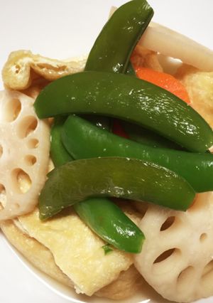 豆腐納豆巾着 白だし煮-レシピのメイン写真