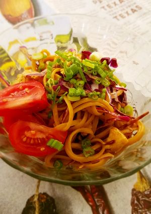 鶏むね肉のピーナッツバターソースパスタ-レシピのメイン写真