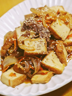 薄切りで時短!焼肉タレの厚揚げソテー♪-レシピのメイン写真