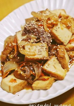 薄切りで時短!焼肉タレの厚揚げソテー♪-レシピのメイン写真