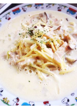 キノコのクリームスープパスタ-レシピのメイン写真