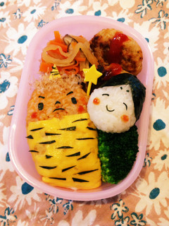 キャラ弁♡節分に赤オニと福の神-レシピのメイン写真