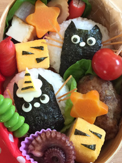 節分☆簡単♩黒猫☆おにぎり☆キャラ弁-レシピのメイン写真