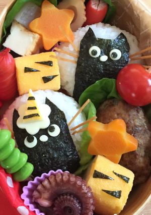 節分☆簡単♩黒猫☆おにぎり☆キャラ弁-レシピのメイン写真
