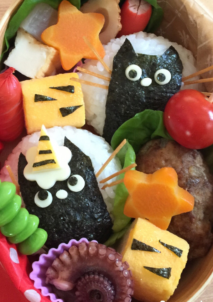 節分☆簡単♩黒猫☆おにぎり☆キャラ弁-レシピのメイン写真