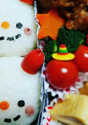 ゆきだるまお弁当-レシピのメイン写真