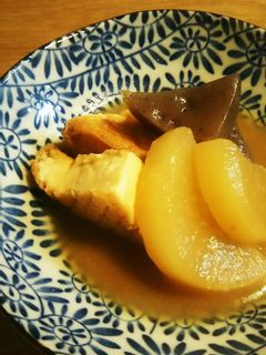 大根と厚揚げと蒟蒻の甘辛味噌煮☆-レシピのメイン写真