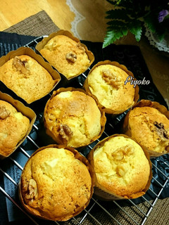 簡単サクふわ♡りんごとクルミのケーキ-レシピのメイン写真