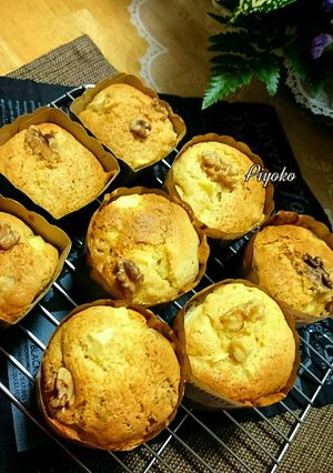 簡単サクふわ♡りんごとクルミのケーキ-レシピのメイン写真