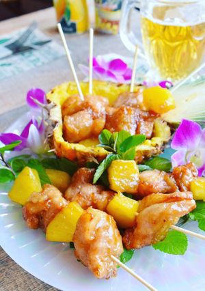 パイナップル甘酢チキン串☆★-レシピのメイン写真