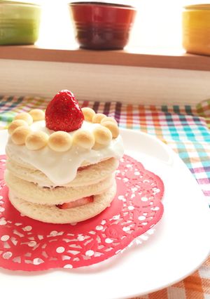 一歳 食パンで簡単お誕生日ケーキ♡-レシピのメイン写真