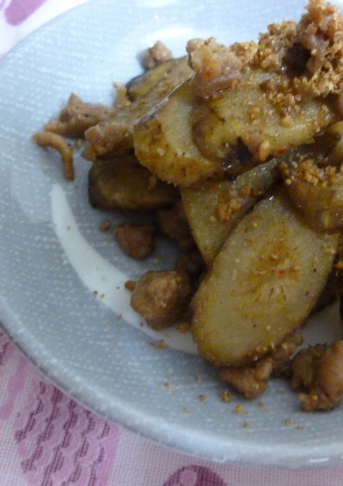 ごぼうと豚ひき肉の炒め物♪-レシピのメイン写真