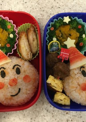 キャラ弁 ＊ クリスマス アンパンマン-レシピのメイン写真