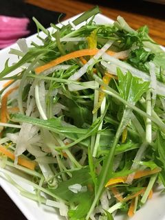 柚子香る水菜サラダ♪-レシピのメイン写真