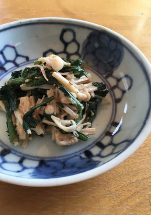 春菊とえのきのこっくり胡麻あえ-レシピのメイン写真