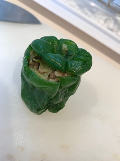 ピーマンの肉詰めをレンジで作る-レシピのメイン写真