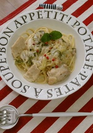 シチューの残りで！レモンクリームパスタ-レシピのメイン写真