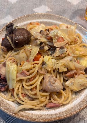 コストコのアヒージョパスタ-レシピのメイン写真
