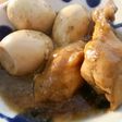 鶏と卵のりんご酢煮込み