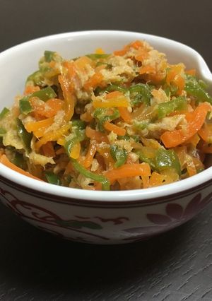 レンジで簡単☆にんじんピーマンツナあえ-レシピのメイン写真