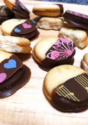 バレンタイン♡転写シートでチョコクッキー-レシピのメイン写真