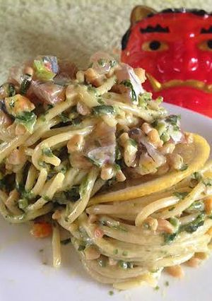 イワシと大豆のマヨ味噌パスタ-レシピのメイン写真