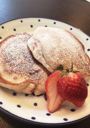 贅沢♡いちごのパンケーキ(ホットケーキ)-レシピのメイン写真
