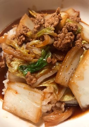 白菜マーボー丼-レシピのメイン写真