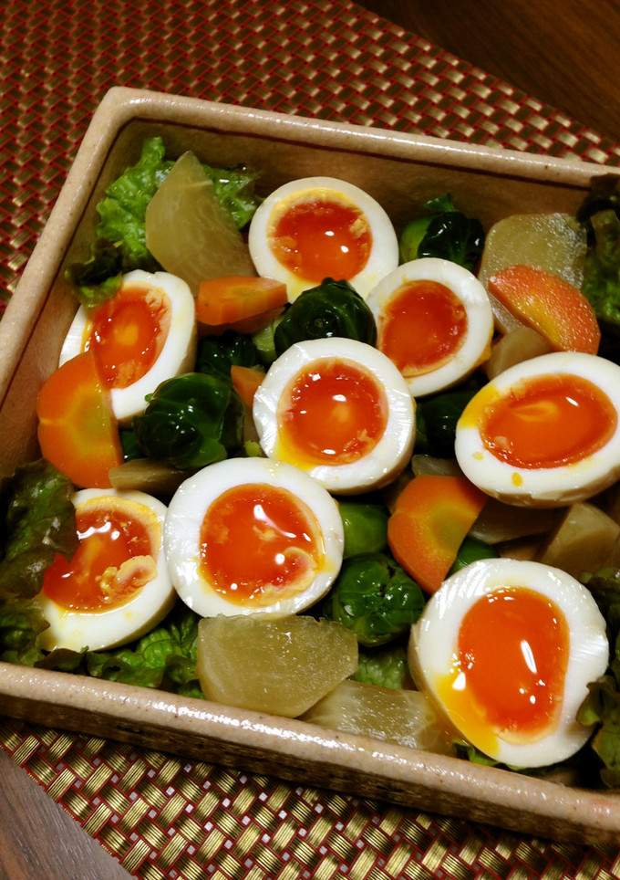 ゆで卵と野菜のめんつゆ漬け～わさび風味～-レシピのメイン写真