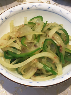 ピーマンと玉ねぎの鰹節炒め-レシピのメイン写真