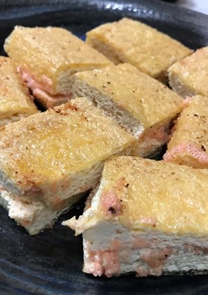 栃尾油揚げの明太マヨ焼き-レシピのメイン写真